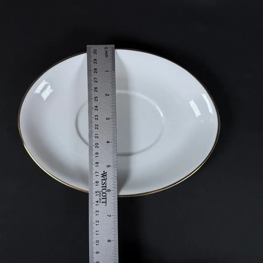 Christopher Stuart Ambassador Gold Gravy Boat Fine China Saucer & Plate